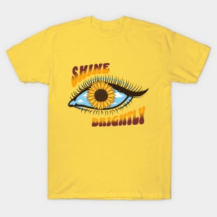 Shine Brightly Sunflower Eye Artwork T-Shirt